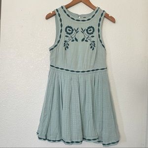 Free People embroidered mini dress